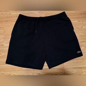 Lacoste Men's Black Cotton Logo Shorts Rear Pocket size 2XLB.